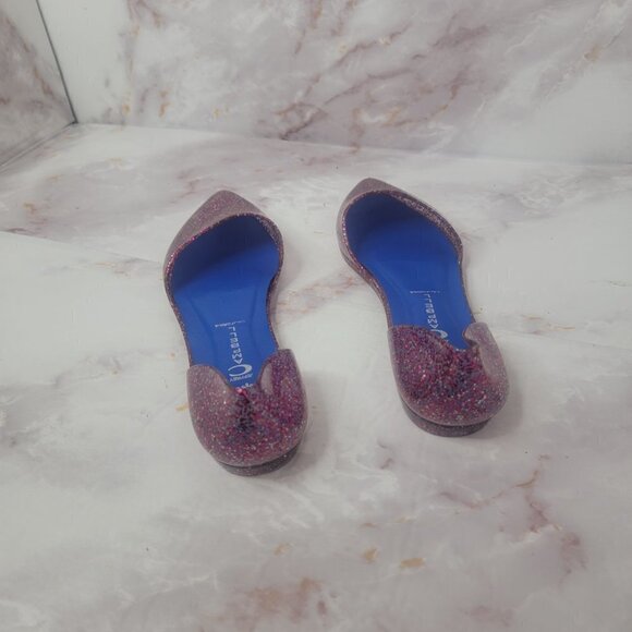 JEFFREY CAMPBELL GLITTER SPARKLE PINK JELLY FLATS HAVANA US LADIES SZ 8 SLIP ON main image 14